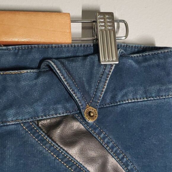 JLO by Jennifer Lopez jeans with faux leather accent junior size 7 - Picture 15 of 15